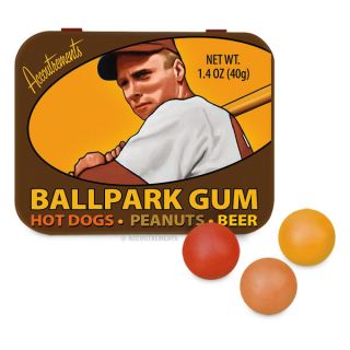Ball Park Gum Hot Dog Beer Peanuts Flavored Gumball