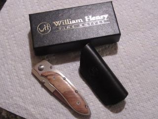 WILLIAM HENRY S05 AS KNIFE EVOLUTION SPALTED SYCAMORE MINT NEVER 