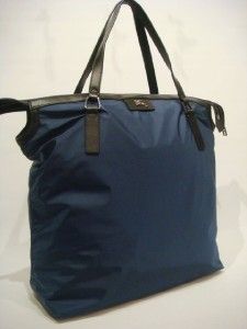 burberry buckland packable tote unisex blue bag nwt