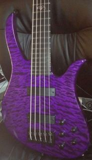 Carvin Brian Bromberg B25P Quilted Maple 5 String Active Bass   Purple 