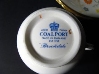 Five Coalport Brookdale Demitasse Cup Saucer Sets