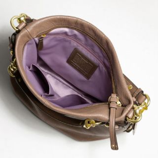Coach Leather Brooke Shoulder Hobo Bag 14142 Eggplant Purple MSRP $358 