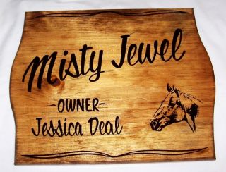 HORSE Sign STABLE STALL BARN Plaque Personalized with Owners and 