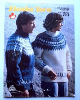 elenka knitting pattern his or hers pullover from white buffalo