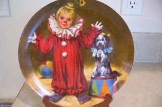 Reco John McClelland Knowles Tommy The Clown Collector Plate with 