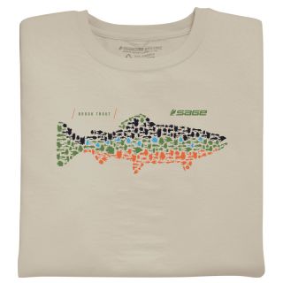 Sage Fly Fishing Brook Trout Flies Tee Stone Large