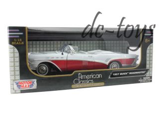 Motormax American Classics 1957 Buick Roadmaster 1 18 Diecast Red 