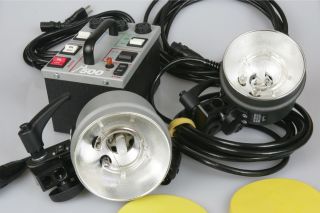 DYNA LITE M500 Power Pack & 2 Heads Kit RH1050 & 0836 01 Heads Working 