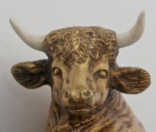 Antique Gilt Bronze Bull Probably Austrian