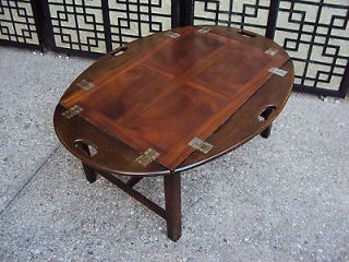 vintage antique coffee table drop leaf  74