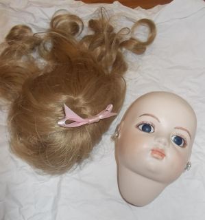 Antique Bru Doll Reproduction Head and Wig