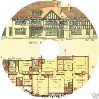 1905 Modern Buildings Design Construction Book on CD