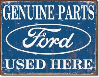  Replica Tin Metal Sign Billboards Ford Genuine Parts Used antique 1422