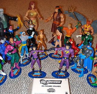 SUPER POWERS DC Universe Lot 5 STANDS fits action figures &many BAF 