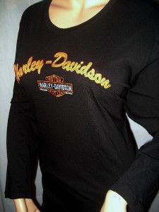 Harley Davidson Black Enbroidered Long Sleeve Shirt Daytona Beach 3X 