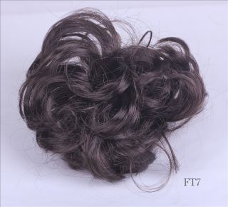 Lady Womans Hairpiece Hair Wave Bun Wave Bun Extensions Rubber Band 