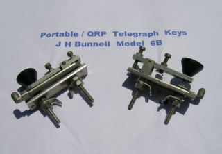 Weco Bunnell 6B Tiny Telegraph CW Morse Code Key QRP