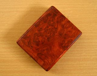 Burl Wood Cards Playing Holder Wooden Premium Case 1R