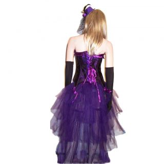 Valentina Burlesque Moulin Rouge Corset Bustle Skirt Costume Sz s M L 