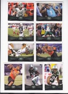 2012 Topps NEW YORK JETS team set 16 cards GANAWAY RC, TEBOW