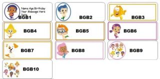   Personalized Bubble Guppies Birthday Bubble Favor Labels Party