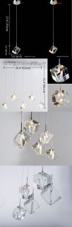 New Modern Crystal Bubble Shade Ceiling Light Pendant Lamp Fixture 