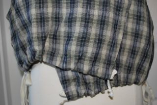 bryn walker linen check pattern vest