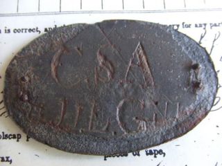 RARE IDEd CSA Civil War US Plate Altered to CS Published Relic with 
