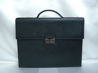 Authentic FENDI Popular Blacks Briefcase Business Bag Hand Bag