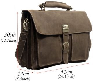   Leather 16 Laptop Bags Briefcase Tote Business Cases Tiding