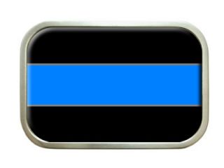  Thin Blue Line Police Belt Buckle