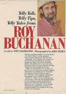 Roy Buchanan Telly Talk Up Close and Personal DVD