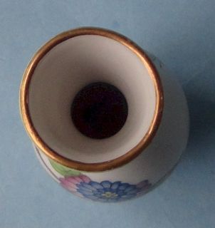   China VBO QUEEN VICTORIA GREEN BORDER PEONY Porcelain BUD VASE Trinket