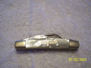 Buck Creek Pocket Knife Pearl Handle Bobcat Solingen Germany Hand Made 