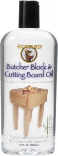Howard BBB012 Butcher Block and Cutting Board Food Grade Safe Mineral 