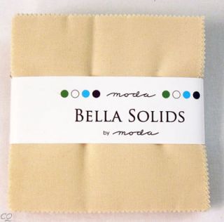 Moda Bella Solids Charm Pack 42   5 Inch Squares Natural Ivory All One 