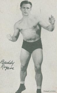 1964 Exhibits 11 Buddy Rogers Jumbo Wrestling Card