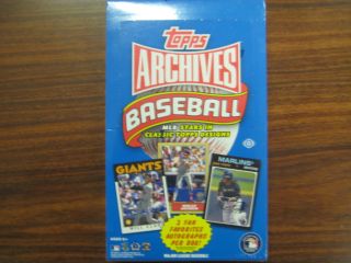2012 Topps Archives Baseball Hobby Box SEALED 2 Autos Free Priority 