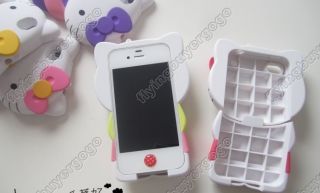 3D Purple Pink Hello Kitty Soft Silicone Back Case Cover Skin for 
