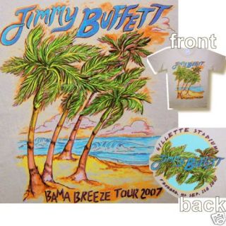 Jimmy Buffett 2007 Tour Gillette Stadium T Shirt s New