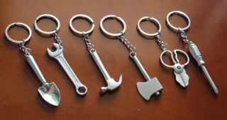 High Quality Stainless Steel Key Chain Keyring Multiple Tools Pattern 