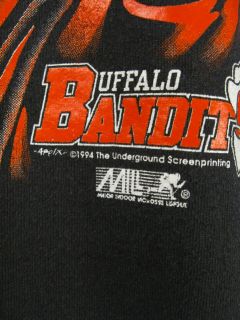 Vintage 90s Buffalo Bandits Mill NLL Lacrosse Sweatshirt M