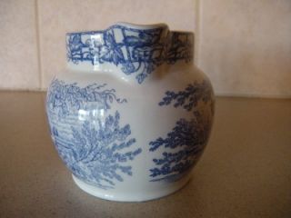 VINTAGE SPODE BLUE ROOM COLLECTION BYRON PITCHER BLUE & WHITE MADE IN 