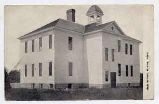 Byron MN Minnesota High School Building 1913 Postcard