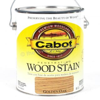 Gallon of Cabot Penetrating Wood Stain Golden Oak