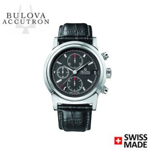 Bulova Accutron Mens 63B018 Farnsworth Chronograph Swiss Jewel 