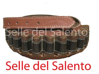 Cartuccera Caccia in Pelle Tricolore Cal 12 Cartucciera Leather 