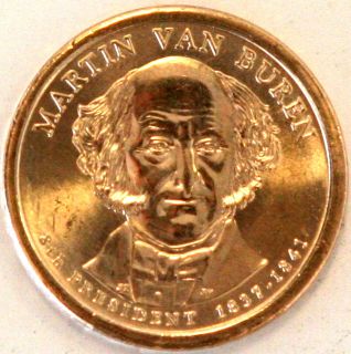 2008 P Martin Van Buren Presidential One 1 Dollar Coin