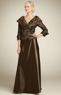 Cachet Crinkled Taffeta Top Full Skirt Set Dress Sz 10P