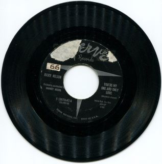  Rock 45 by Ricky Nelson on Verve 1957